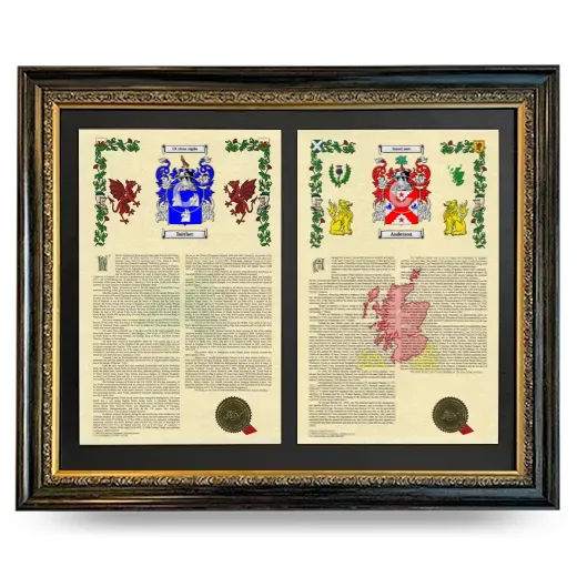 Double Armorial History Framed - Heirloom