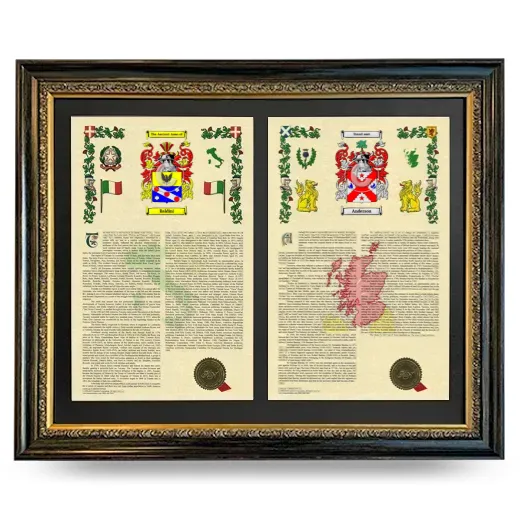Double Armorial History Framed - Heirloom