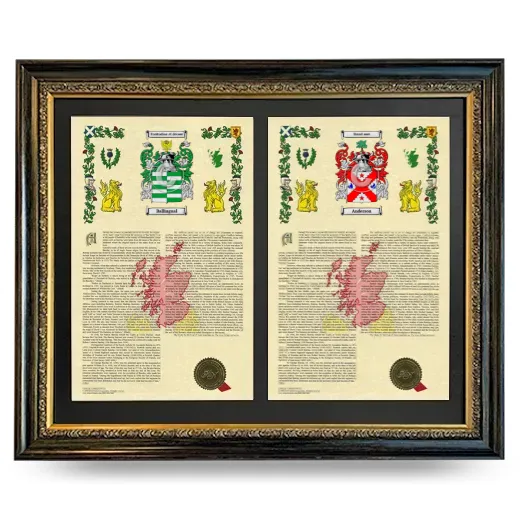 Double Armorial History Framed - Heirloom