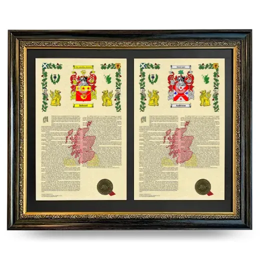 Double Armorial History Framed - Heirloom