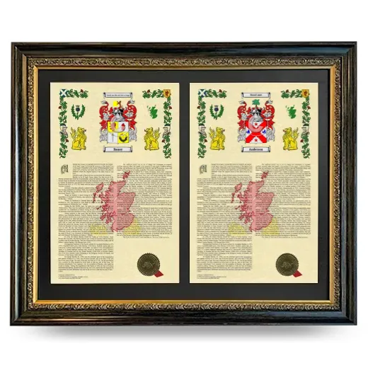 Double Armorial History Framed - Heirloom