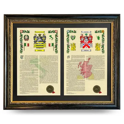 Double Armorial History Framed - Heirloom