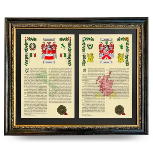 Double Armorial History Framed - Heirloom