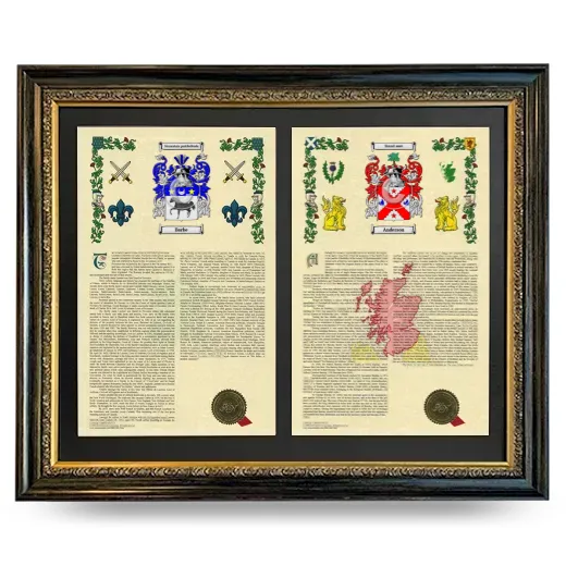 Double Armorial History Framed - Heirloom