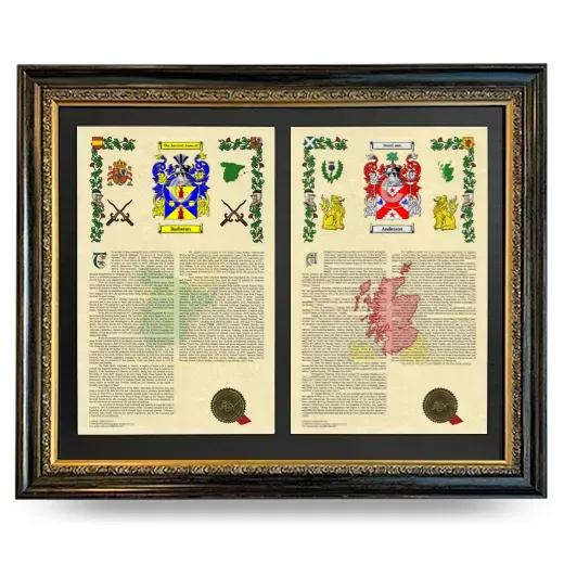 Double Armorial History Framed - Heirloom