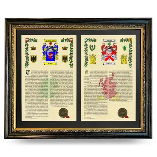 Double Armorial History Framed - Heirloom