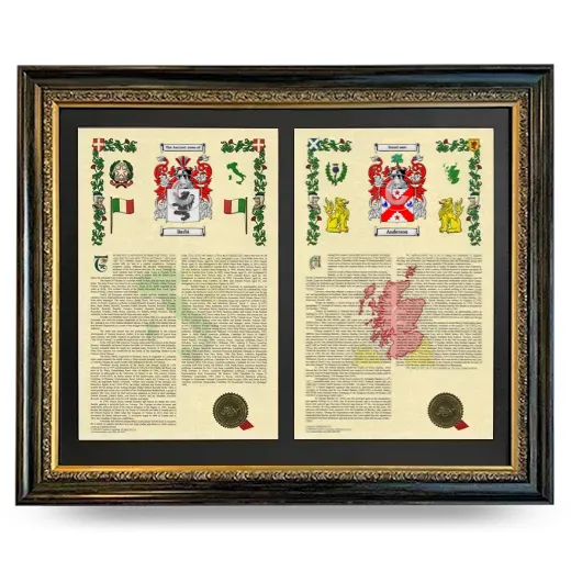 Double Armorial History Framed - Heirloom