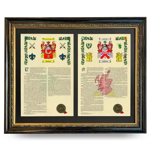 Double Armorial History Framed - Heirloom