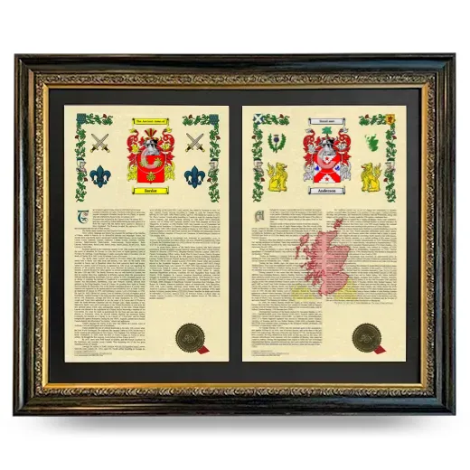 Double Armorial History Framed - Heirloom