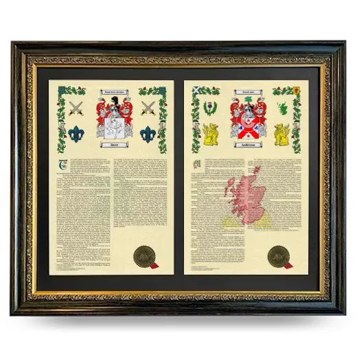 Double Armorial History Framed - Heirloom