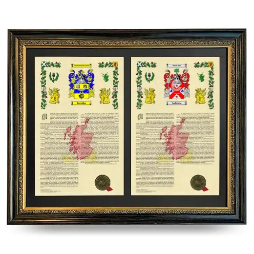 Double Armorial History Framed - Heirloom