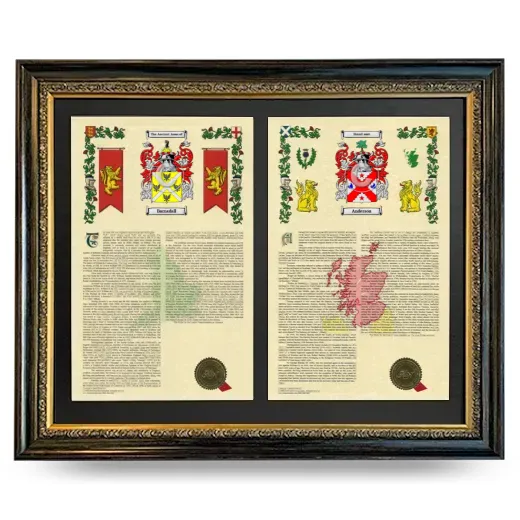 Double Armorial History Framed - Heirloom