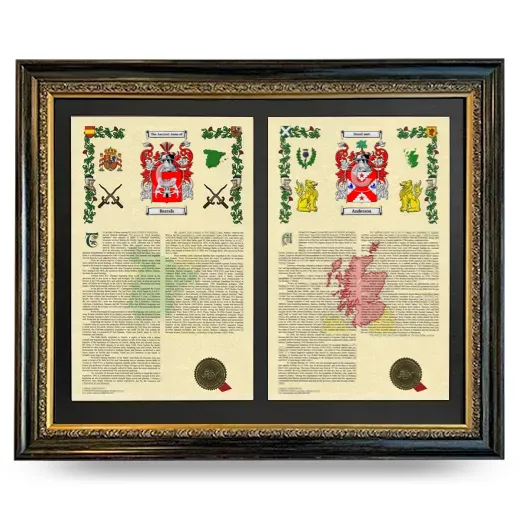Double Armorial History Framed - Heirloom
