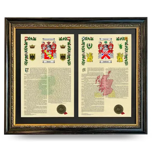 Double Armorial History Framed - Heirloom