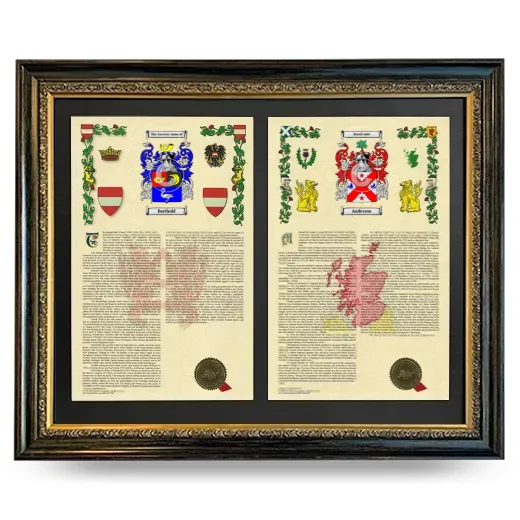 Double Armorial History Framed - Heirloom