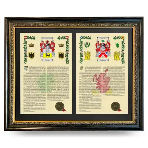 Double Armorial History Framed - Heirloom