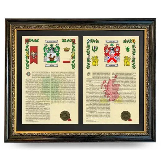Double Armorial History Framed - Heirloom