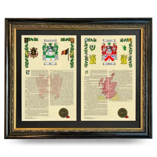 Double Armorial History Framed - Heirloom