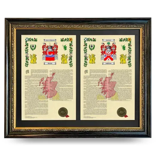 Double Armorial History Framed - Heirloom