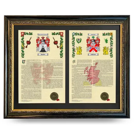 Double Armorial History Framed - Heirloom
