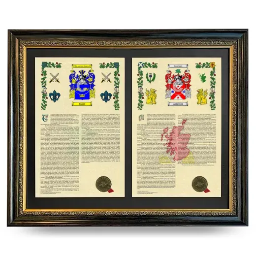 Double Armorial History Framed - Heirloom