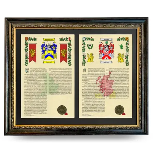 Double Armorial History Framed - Heirloom