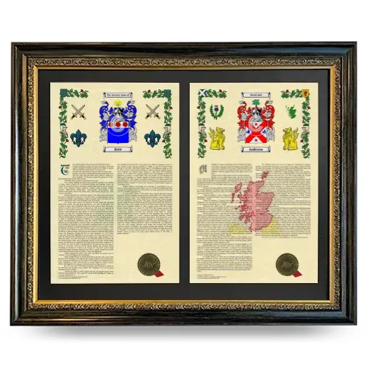 Double Armorial History Framed - Heirloom