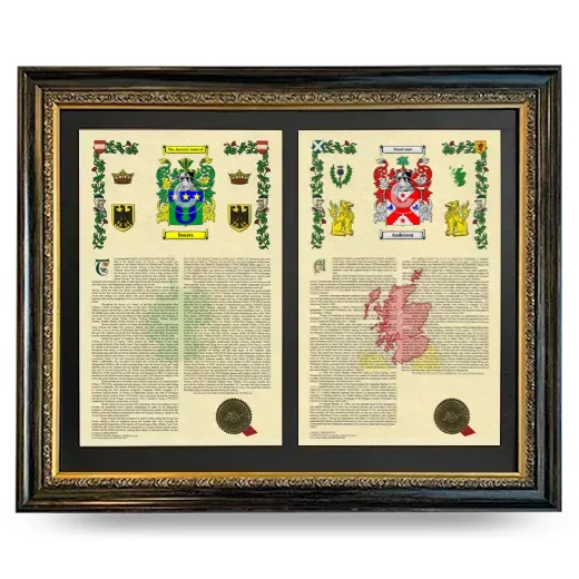 Double Armorial History Framed - Heirloom