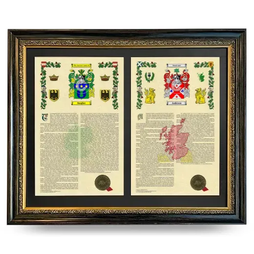 Double Armorial History Framed - Heirloom