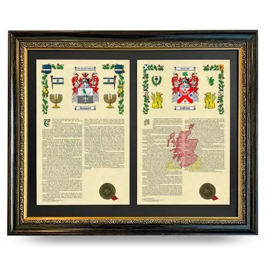 Double Armorial History Framed - Heirloom