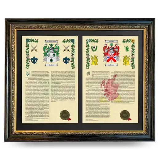 Double Armorial History Framed - Heirloom