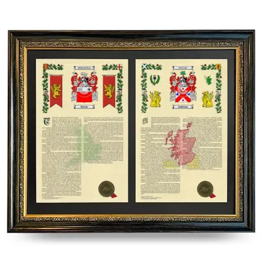 Double Armorial History Framed - Heirloom