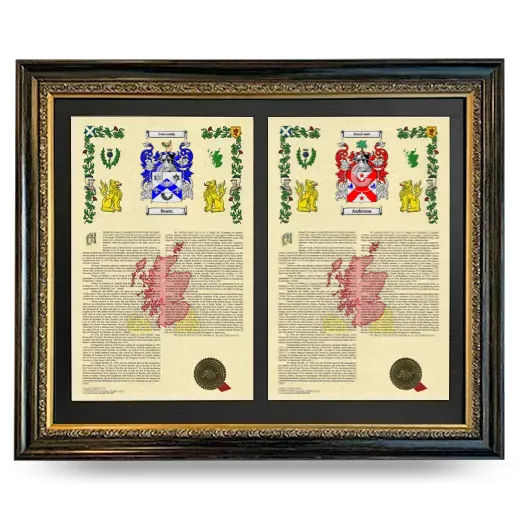 Double Armorial History Framed - Heirloom