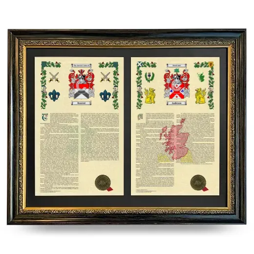 Double Armorial History Framed - Heirloom