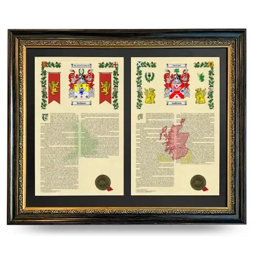 Double Armorial History Framed - Heirloom