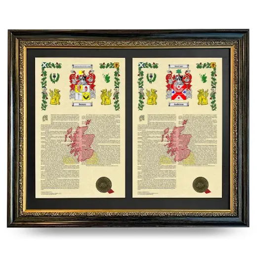 Double Armorial History Framed - Heirloom