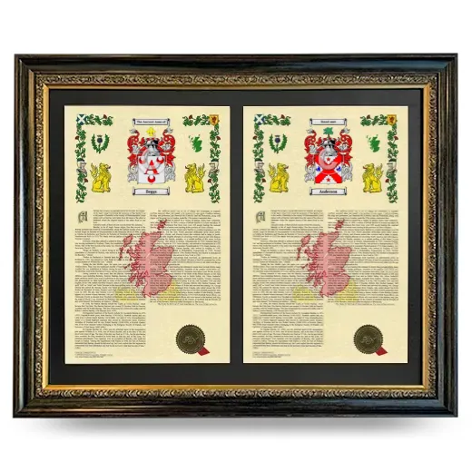 Double Armorial History Framed - Heirloom