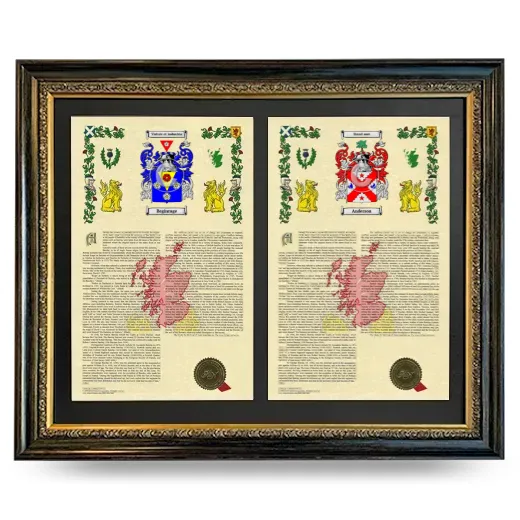 Double Armorial History Framed - Heirloom