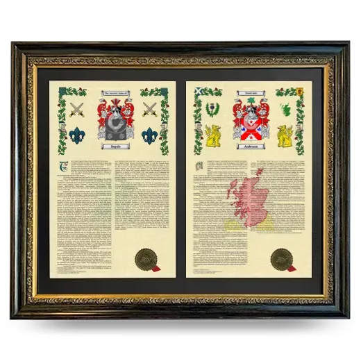 Double Armorial History Framed - Heirloom