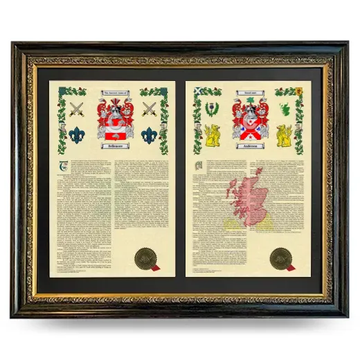 Double Armorial History Framed - Heirloom