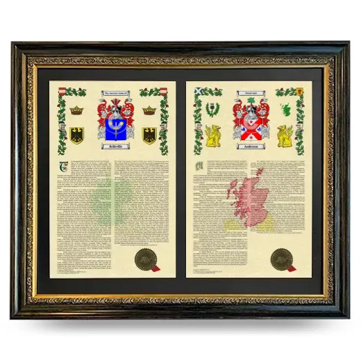 Double Armorial History Framed - Heirloom