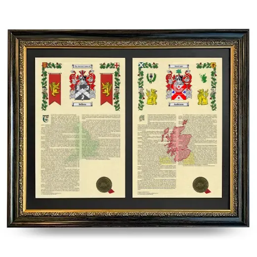 Double Armorial History Framed - Heirloom