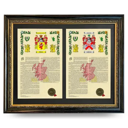 Double Armorial History Framed - Heirloom