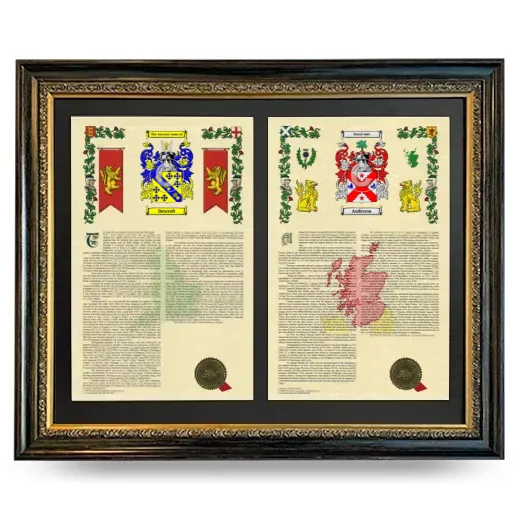 Double Armorial History Framed - Heirloom