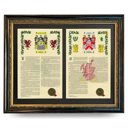 Double Armorial History Framed - Heirloom