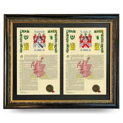 Double Armorial History Framed - Heirloom