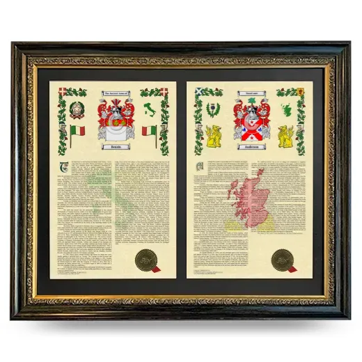 Double Armorial History Framed - Heirloom