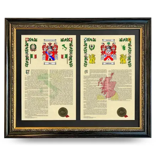 Double Armorial History Framed - Heirloom