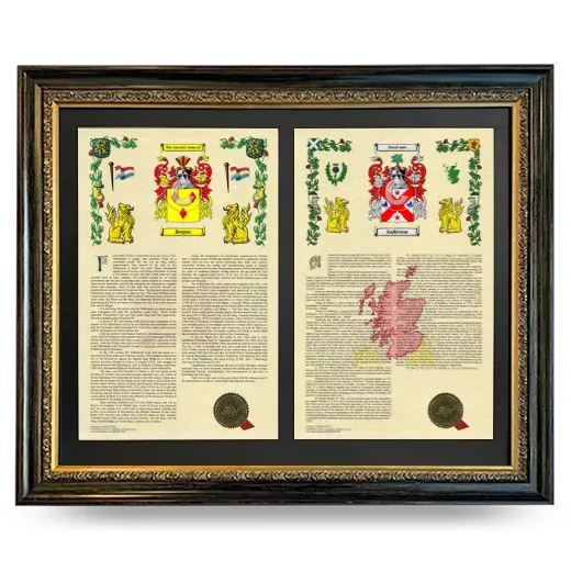 Double Armorial History Framed - Heirloom
