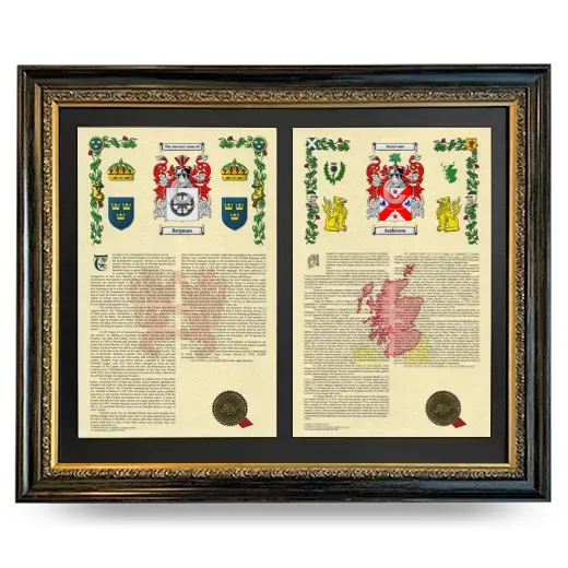 Double Armorial History Framed - Heirloom